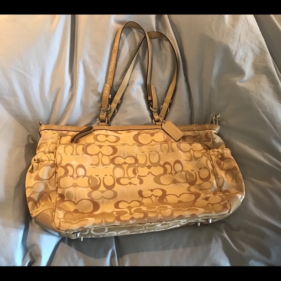 Coach gold diaper bag with “C” pattern - Picture 2 of 7